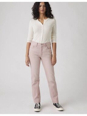 Levi’s 501 Original Women's Jeans NWT 26x30 Scraped Pale Mauve - Pink